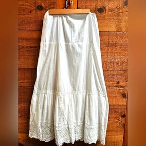 VINTAGE Edwardian/Victorian White Muslin Petticoat